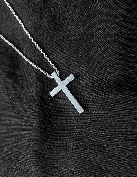 Silver cross pendant chain